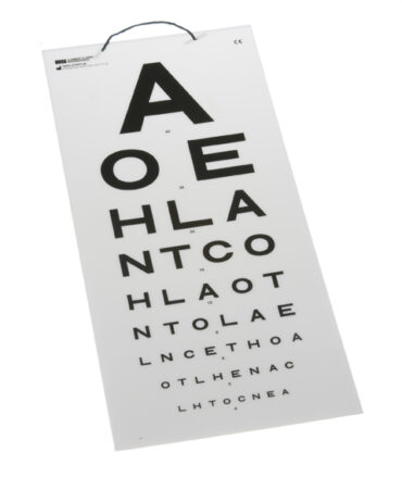 6 Metre Wall Hanging Plastic Test Types, AOE, Direct