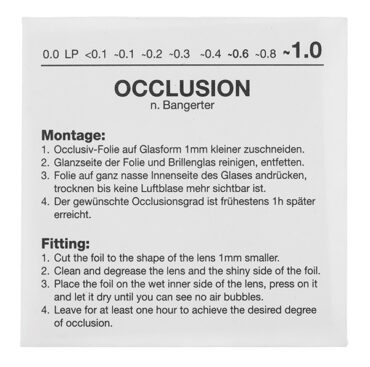 Bangerter Graded Occlusion Foil